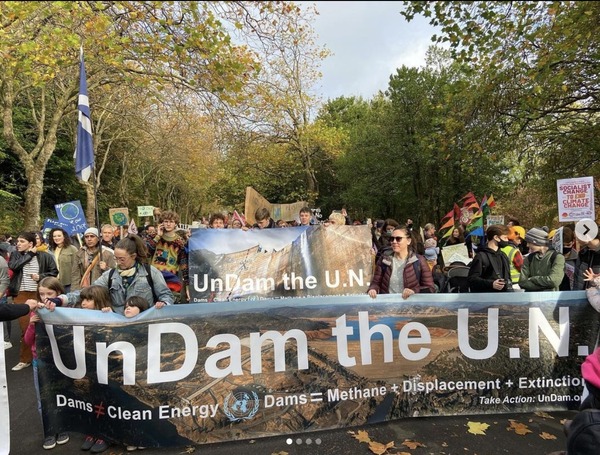 UnDam the UN protest Glasgow